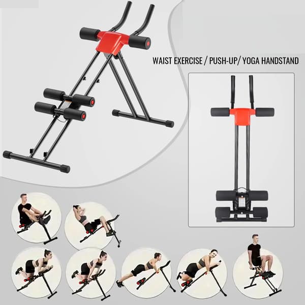 Abdominal Trainer, Justerbar Modstand, Kompakt Design,Som vist