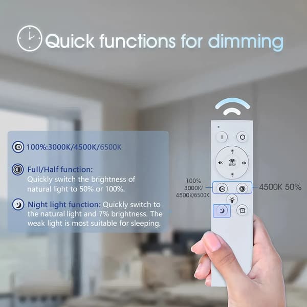 Loftlampe, Smart Kontrol, Dæmpbar LED,Sort 5 hoveder