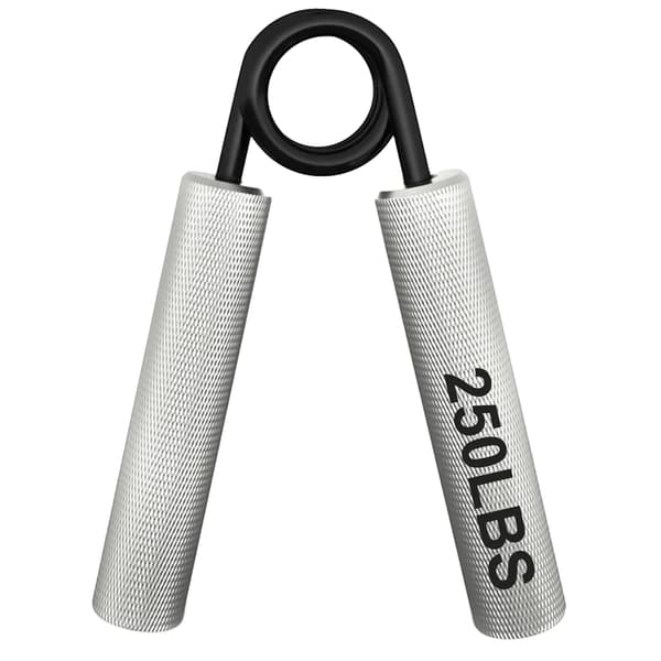 Håndgrebsstyrker, Justerbare modstandsniveauer, Ergonomisk design,sølv(250lbs)