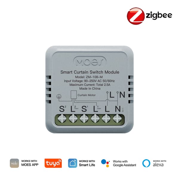 Smart Gardinswitchmodul, Röststyrning, Kompatibel med Olika Gardintyper,Zigbee-modul, 5 PCS-a