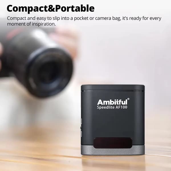 Kamerablitz, GN12 Guide Nummer, Kompakt Design,AF100