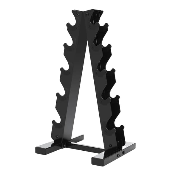 Håndvægte Rack, 5-Lags Design, Pladsbesparende Organizer,sort