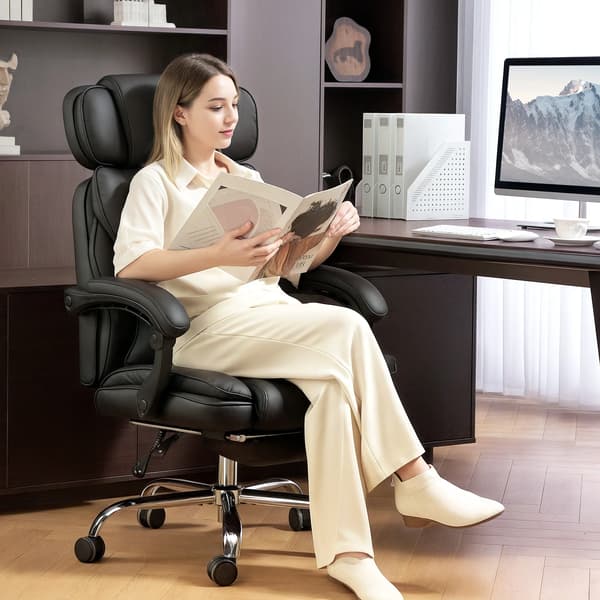 Kontorstol, Ergonomisk Design, Justerbar Højde,sort