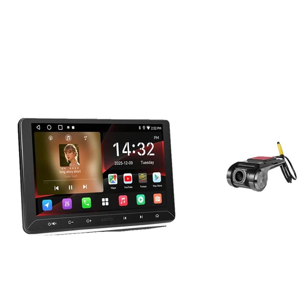Bilstereo, smartphone-integration, navigationssystem, kompatibel med Ford,med DVR-kamera