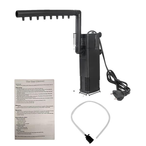 Vattenfilterpump, nedsänkt design, syretillsatsfunktion,600L