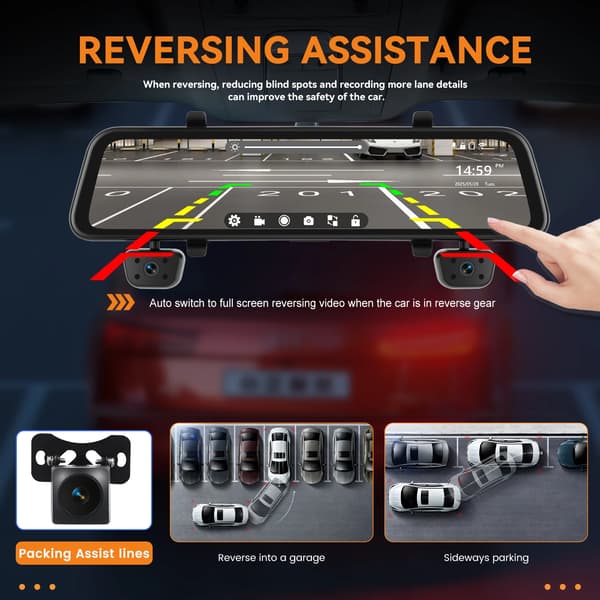 Dash Cam, 1080P-upplösning, 4-linsystem,4 Kamera Linse DVR