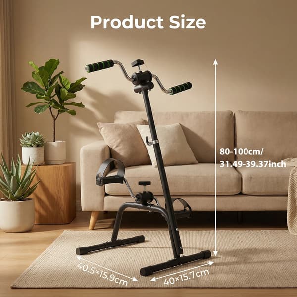Pedaltræner, Justerbar Modstand, Ergonomisk Design,sort
