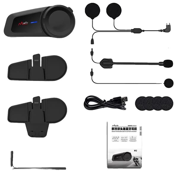 Motorcykelhjelm Intercom, Bluetooth-forbindelse, Vandtæt design,1PC M2