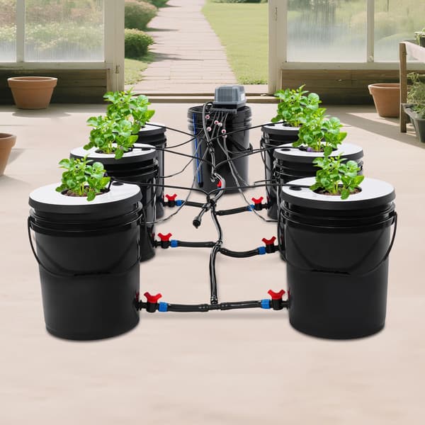 Hydroponisk Vækstsæt, 4,4-Gallons Kapacitet, Deep Water Culture System,sort