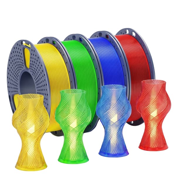 3D-printer filament, PLA-material, 250g spoler,PETG 250g x 4