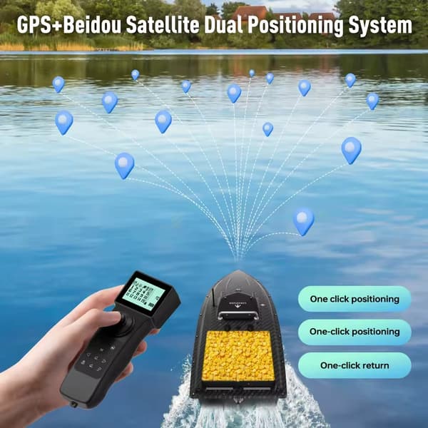 Bait Boat, GPS Navigation, Dual Motor Performance,GPS+46800mAh