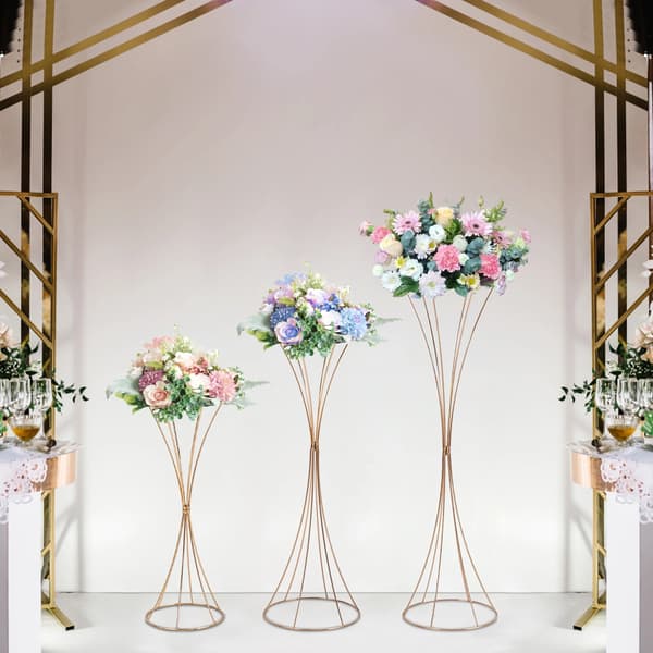 Blomsterställningar, Elegant Design, Hållbar Konstruktion,Guld