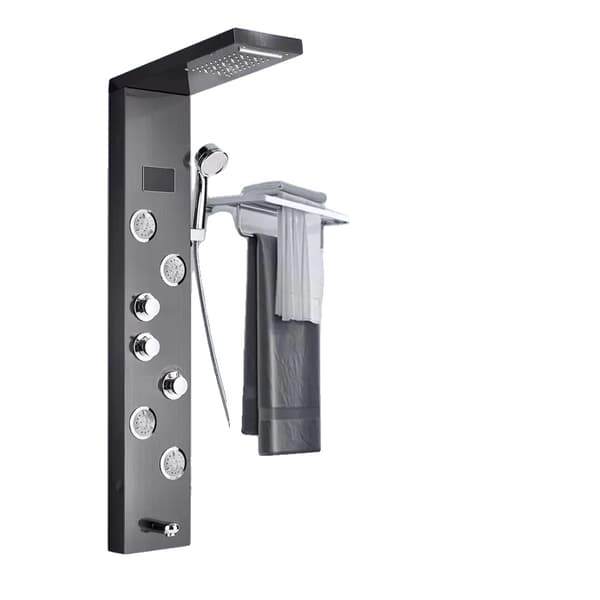 Brusepanel, Triple Håndtagssystem, Integreret LED-belysning,FT 9001 sort