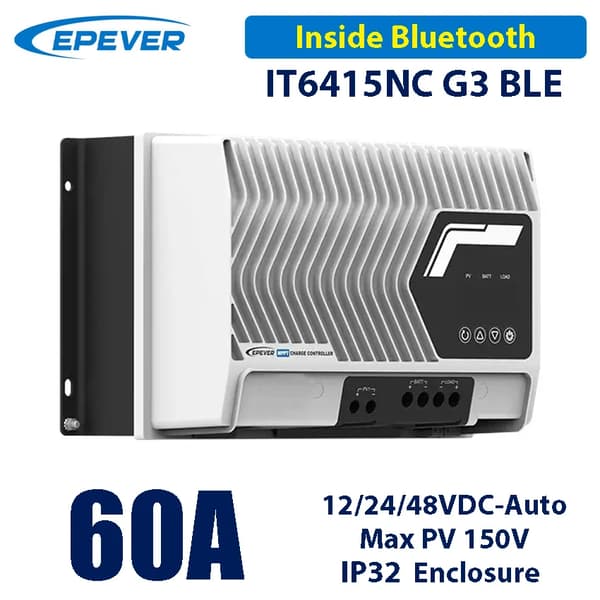 Solcellelader, MPPT-teknologi, Bluetooth-forbindelse,60A