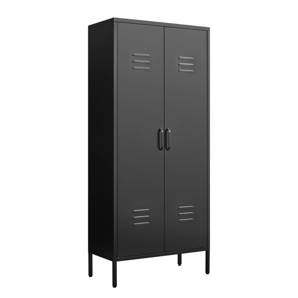 Opbevaringsskab, Multi-hylde Organisation, Låseligt Design,Sort