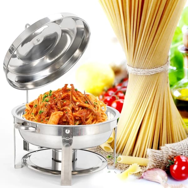 Buffet Madvarmer, Rustfrit Stål, Stor Kapacitet,5L, Lys Grå