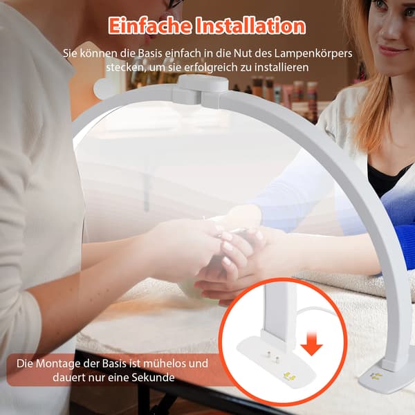 Negle Bordlampe, LED Lysstyrke, Foldbart Design,01, HVID