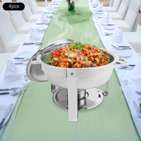 Chafing Dish Bufféset, 4-delarsset, Rostfritt Stål Konstruktions,Silver