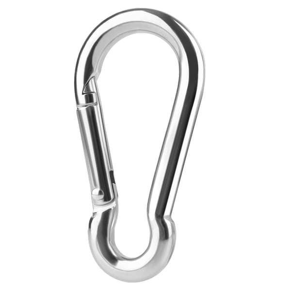 Karbinhake, Multifunktionell fjädrande snap, Hållbart rostfritt stål,Silverfärgad, 12Pcs M5