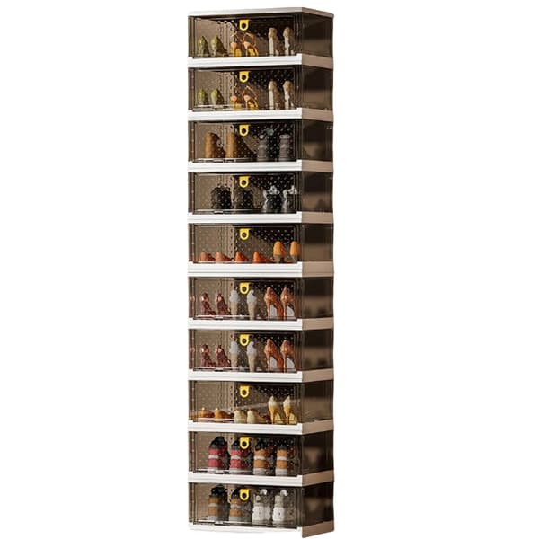 Opbevaringskasser, Stabelbart Design, Holdbart Materiale,10 niveauer
