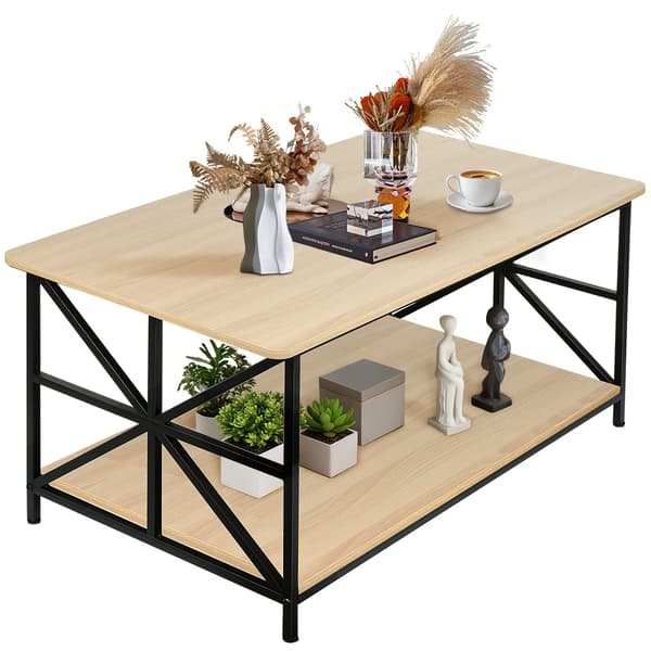 Soffbord, Dubbelnivå Förvaring, Modern Design,4