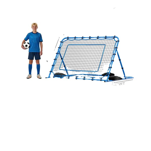 Fodbold Rebounder Net, Holdbar Ramme, Alsidig Vinkeljustering,6 x 4 ft