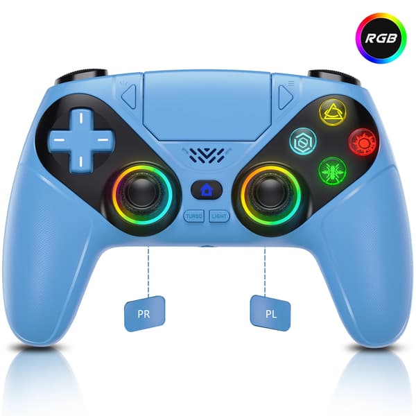 Spelkontroll, RGB-belysning, Programmerbara knappar, RGB Blå