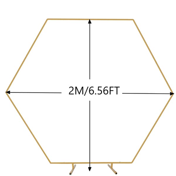 Bröllopsbåge, Lätt att montera, Hållbar design,Hexagon  2*2m(FR), 2M/3M-b