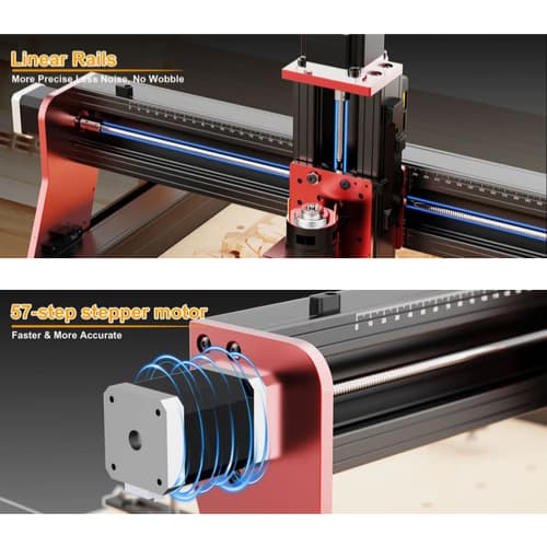 Laserfräsningsskärmaskin, modulär design, precisionsdubbel mässingsmuttrar,TTC450 Pro-a, 4-Axis