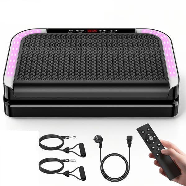 Vibrationsplade, 200 Intensitetsniveauer, LED-display,sort
