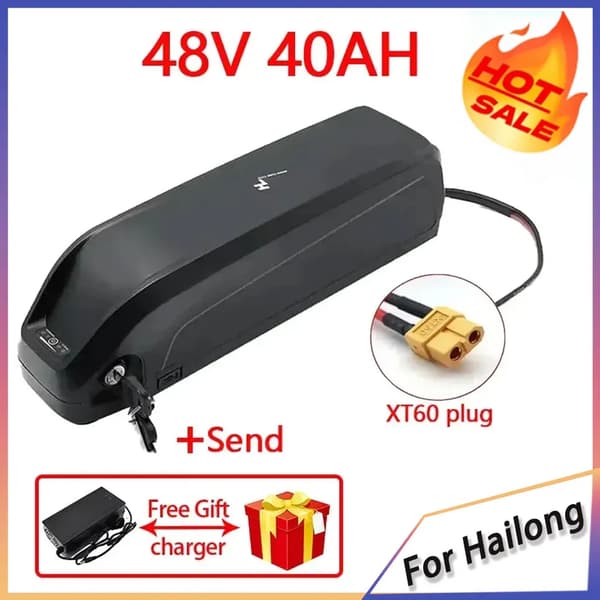 Batteripakke, 48V, 40Ah kapacitet,XT60-48V-40AH