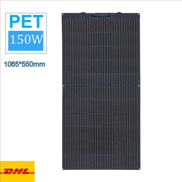 Solpanel, Fleksibelt Design, Høj Effektivitet,PET 150W 1065x550mm-a