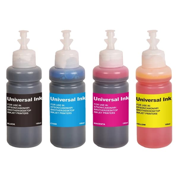 Universal Ink, 100ml Volumen, Kompatibel med Flere Printermærker,1 sæt