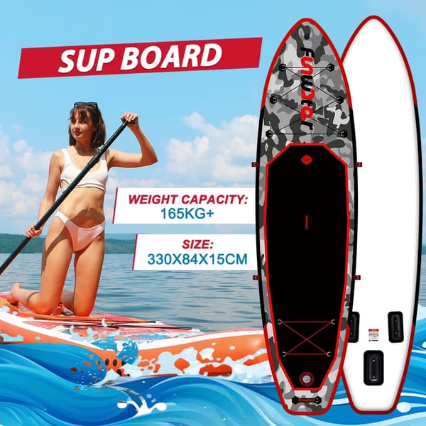 Stand Up Paddle Board, Justerbart Paddle, Sikkerhedsline,SUPFW10B(330*84*15)