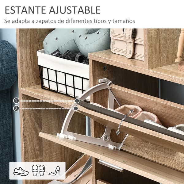 Sko Rack, Träkonstruktion, Minimalistisk Modern Design, Naturlig