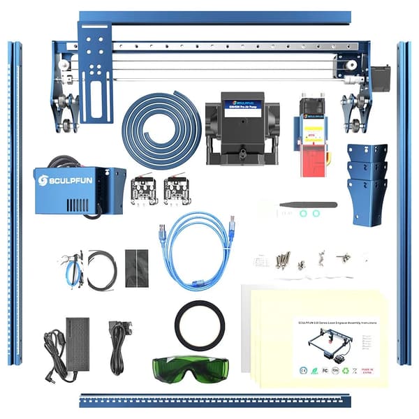 Lasergravør Cutter, Luftassisteret System, Præcisionskontrol,SCULPFUN S30 Pro Max, EU