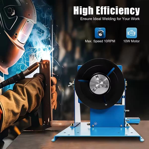 Rotary Welding Positioner, Compact Design, Adjustable Angle, Blue, 220V