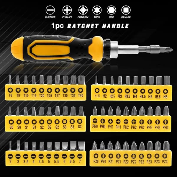 Precision Skruvmejselset, 131 Delar, Ergonomisk Design,131Pcs