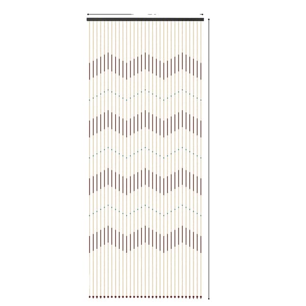 Dörrgardin, 31 trådar, modern vågig design, brun
