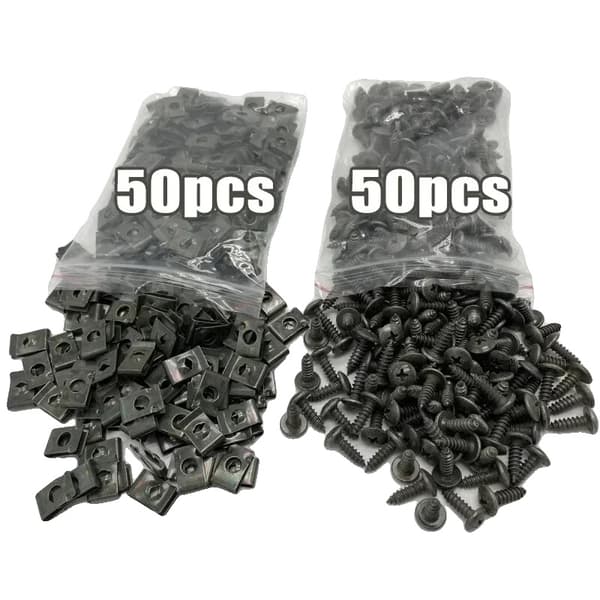 Motorcykel Fastgørere, Holdbart Metal Design, Anti-Rust Beskyttelse,100pcs sæt
