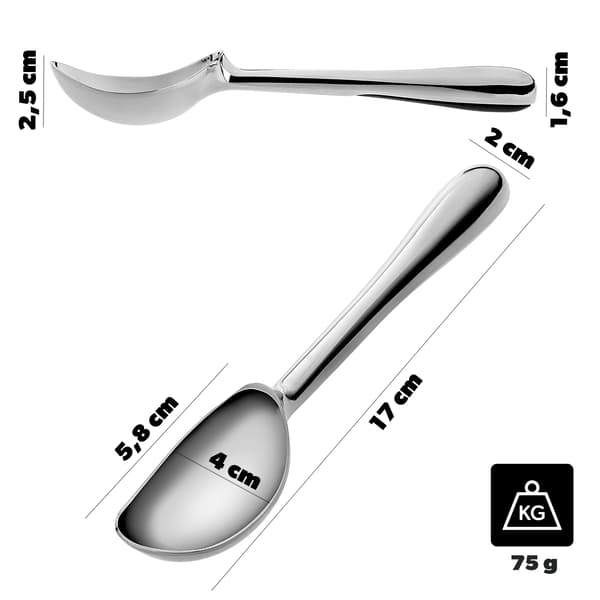 Is-ske, Ergonomisk Design, Multifunktionelt Køkkenredskab,Sølv