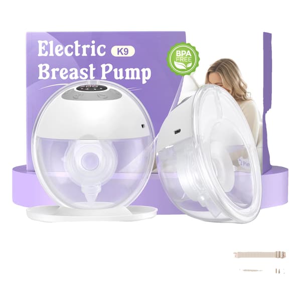 Elektrisk Bröstpump, Handsfree Design, Anpassningsbara Sugnivåer,2PCS
