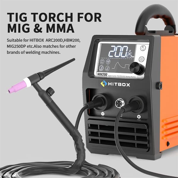 TIG-svetsbrännare, 4M längd, snabbkoppling,4M