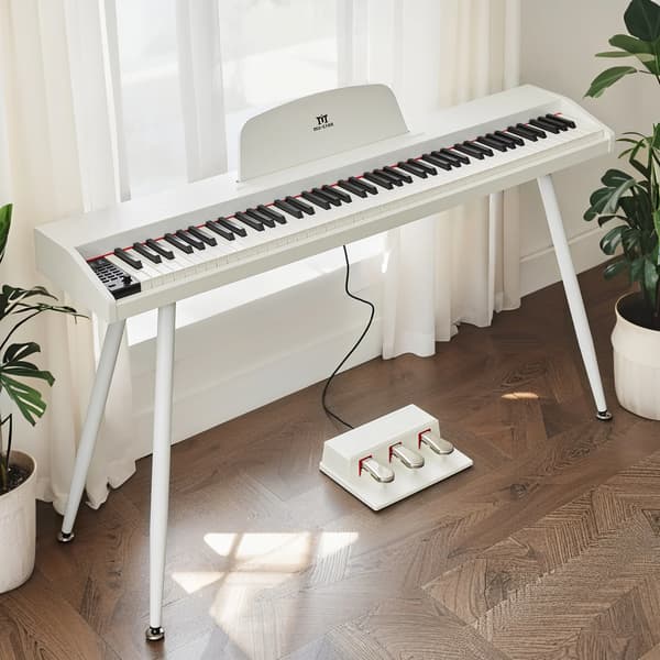 Digitalt Klaver, 88 Taster, MIDI USB Forbindelse,Hvid