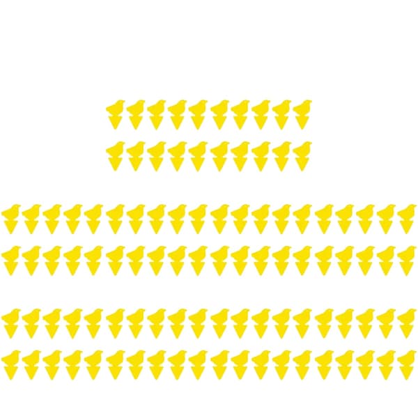 Liimaavat kärpäsloukut, kaksipuolinen liima, tehokas tuholaistorjunta,100PCS Lintu