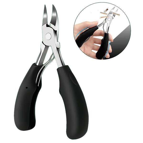 Negleplejeværktøjer, Ergonomisk Design, Holdbart Rustfrit Stål,Sort B
