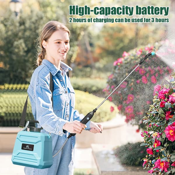 Elektrisk Spruta, Bärbar Design, Lång Batteritid,8L Blå