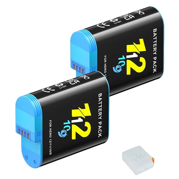 Kamerabatteri, LCD-oplader, Hurtigopladningskapacitet,2PCS Batteri