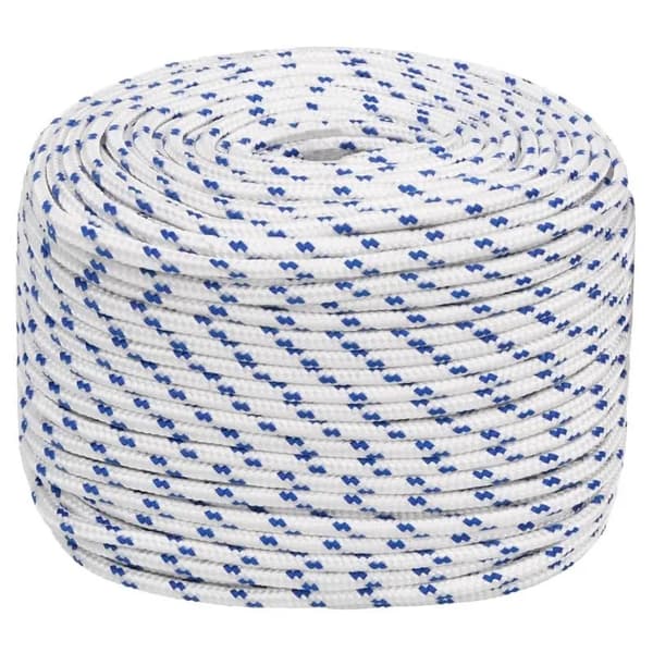 Båtrep, 10 mm Diameter, 25 m Längd,VIT