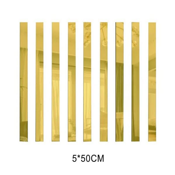 Mosaikväggdekal, Elegant Design, Lätt Applicering,Guld